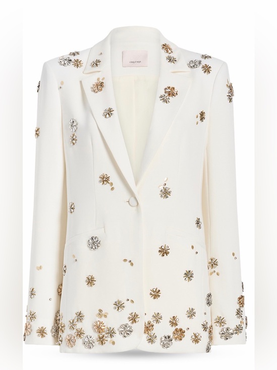 cinq a sept Jackets & Blazers - Cinq a Sept Karlie Tumbling Flowers Embellished Blazer